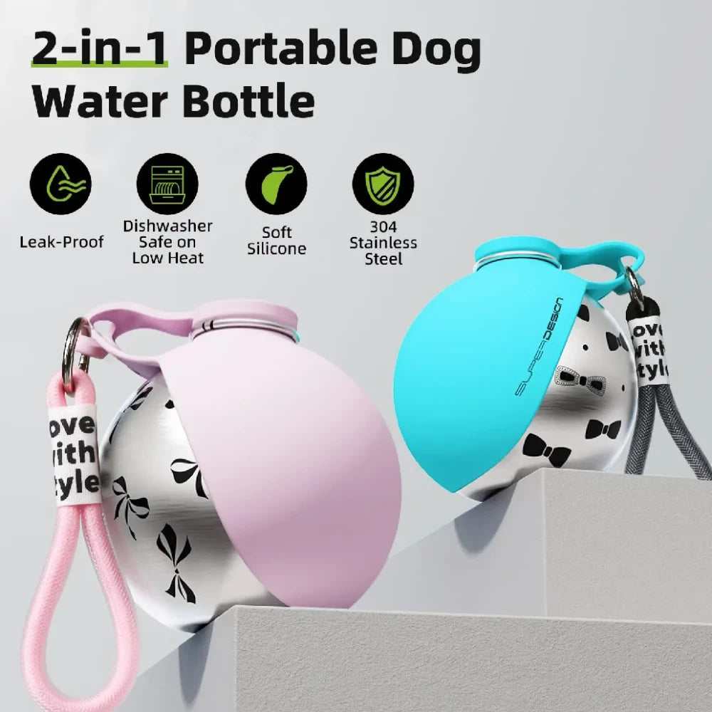 Portable Stainless Steel Dog Water Bottle