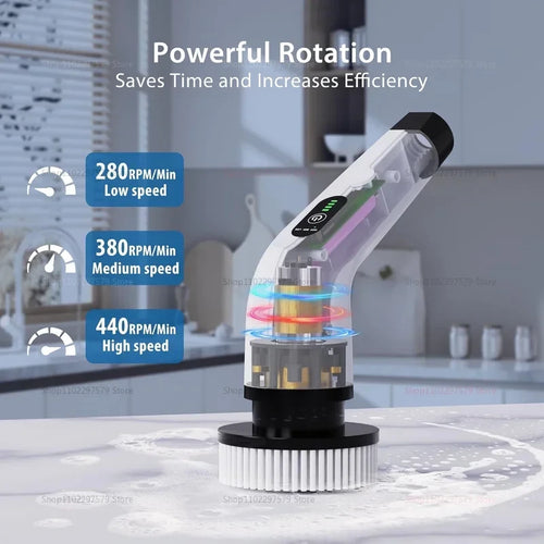 Electric Cordless Spin Scrubber