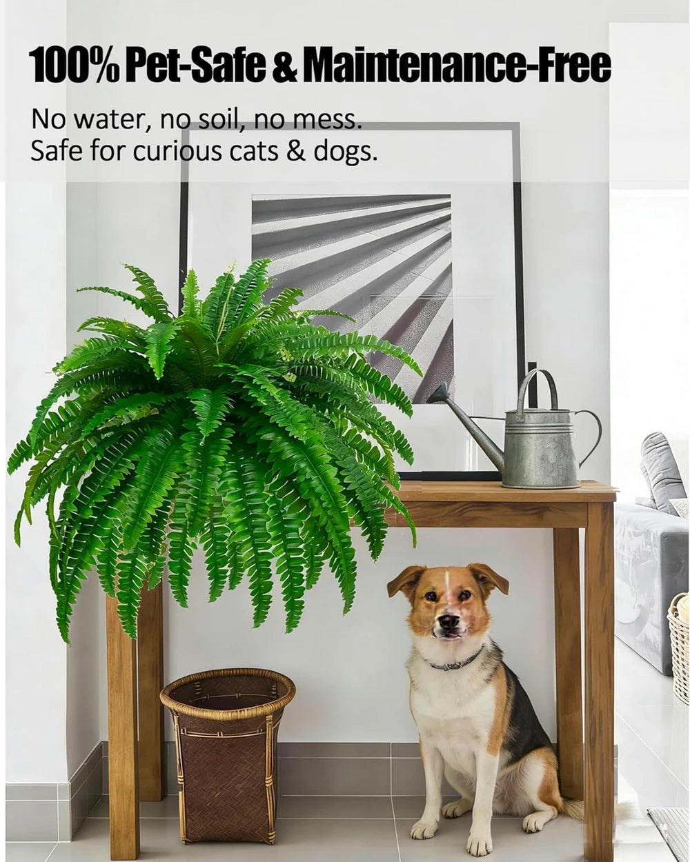 Large Artificial Boston Fern Bush