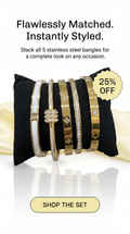 5pc Flower Bangle Set