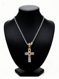 Multi-Color Cross Necklace