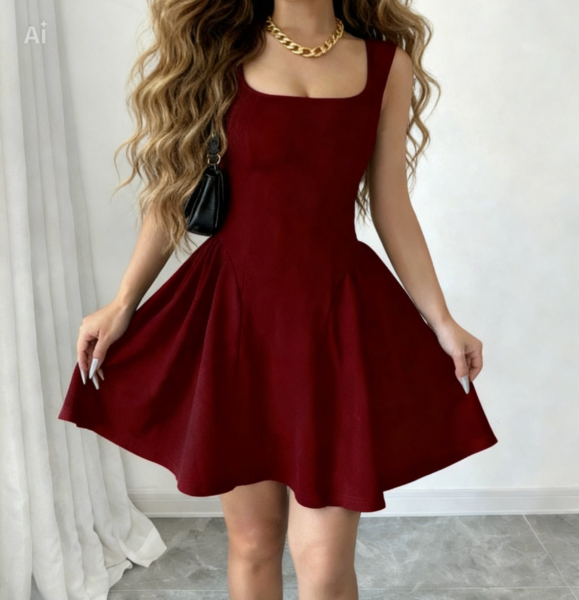 Sleeveless Ruched Dress