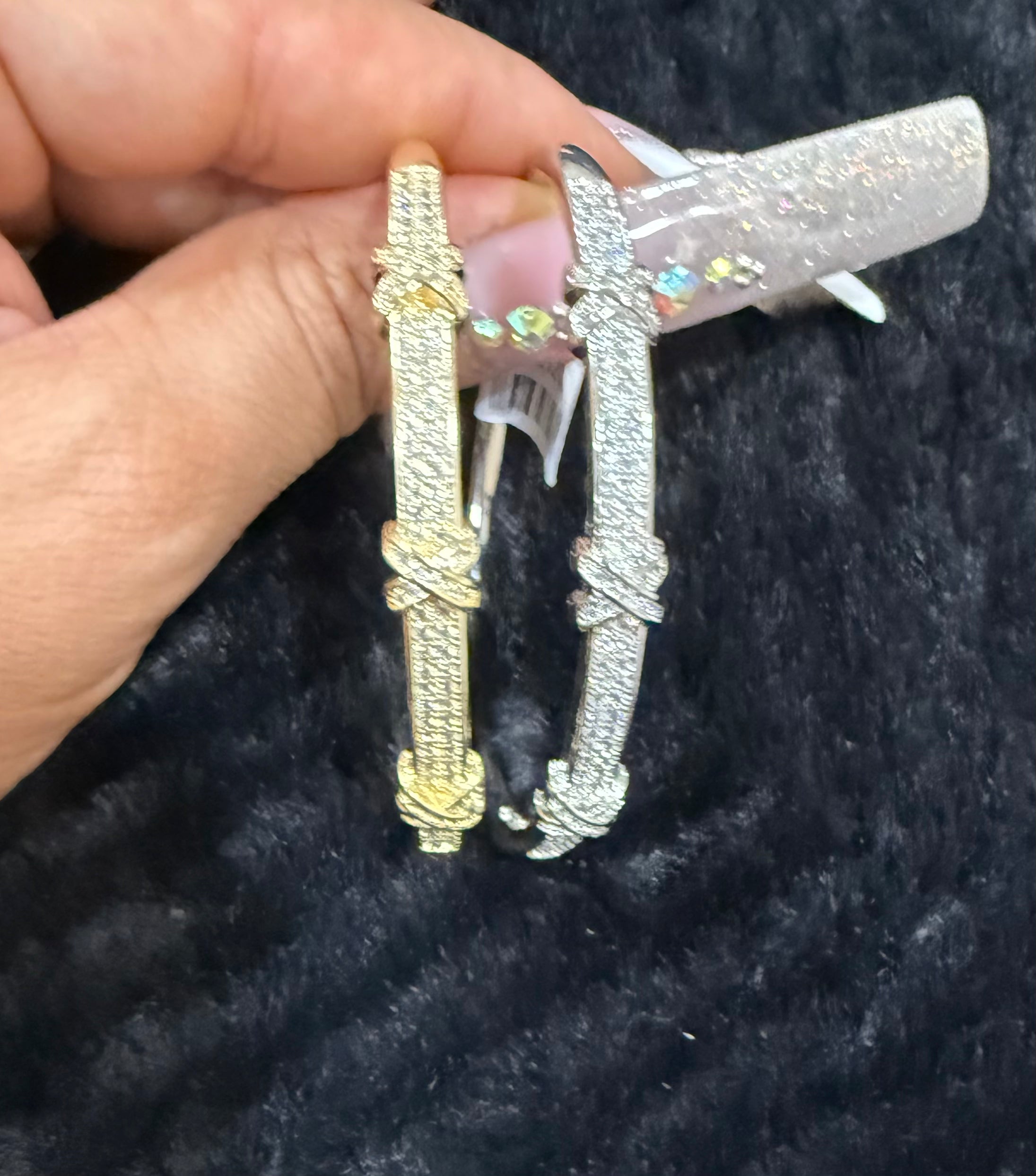 18K Gold Plated X Bangle