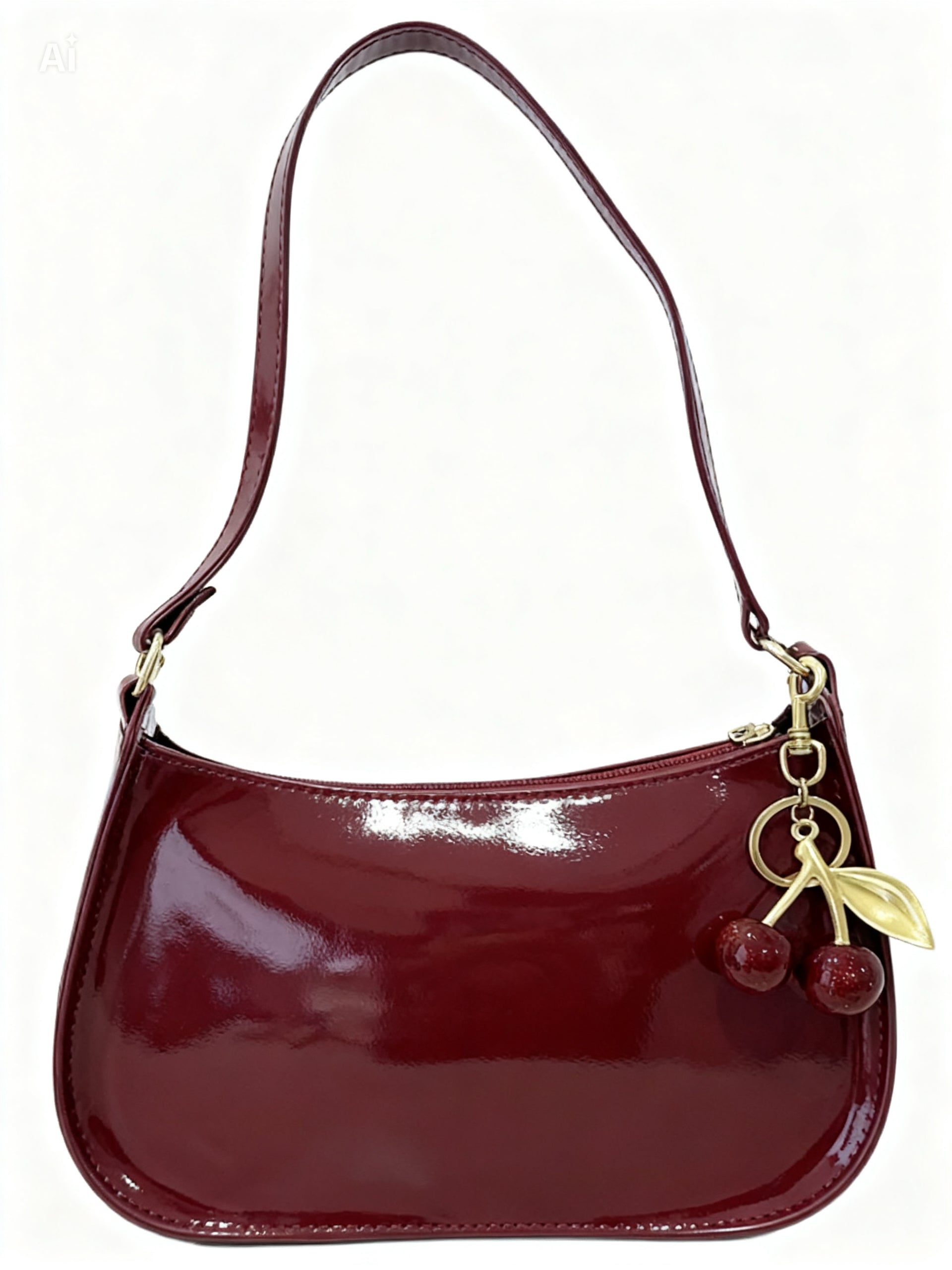 Handbag with Cherry Pendant